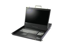 Raritan LCD IP KVM switch, 8-port, Java-free, 1 remote / 1 local user, virtual media