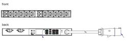 Raritan Outlet Metered/Switched PDU 1U, 10x C13 2x C19; vstup: 1F/32A kabel 3m vidlice IEC 60309