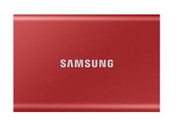 Samsung externí SSD 500GB T7 USB 3.2 Gen2 (prenosová rychlost až 1050MB/s) červený