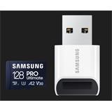 Samsung paměťová karta 128GB PRO Ultimate CL10 Micro SDXC Grade 3 (č/z: až 200/130MBs) + USB Adaptér