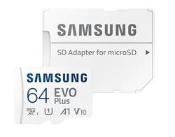 Samsung paměťová karta 64GB EVO Plus micro SDXC + SD adaptér