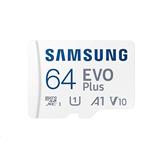 Samsung paměťová karta 64GB EVO Plus micro SDXC V3 TLC U1 (čtení až 130MB/s) + micro SD adaptér