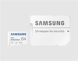 Samsung paměťová karta 64GB PRO Endurance micro SDXC (čtení až 130MB/s) + SD adaptér
