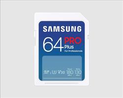Samsung paměťová karta 64GB PRO PLUS SDXC CL10 U3 V30 (č/z: až 180/130MB/s)