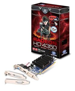 Sapphire HD4350 512MB D2 600/400MHz HDMI+DVI+VGA Heatsink