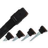 SAS 520 1m Mini SAS Plug with clamp (SFF 8087) 36p <> 4 x SATA Plug 7p 90° with Side Band