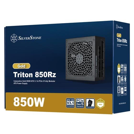 SilverStone Triton TR850R-GM, ATX 3.1, modulární, Cybenetics Gold, 850W, černý