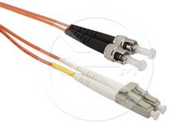 Solarix patch kabel 50/125 LCupc/STupc MM OM2 1m duplex SXPC-LC/ST-UPC-OM2-1M-D