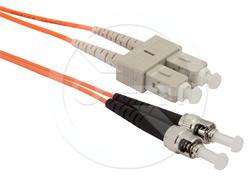 Solarix patch kabel 50/125 SCupc/STupc MM OM2 1m duplex SXPC-SC/ST-UPC-OM2-1M-D