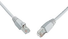 Solarix patch kabel CAT6 SFTP PVC 20m šedý snag-proof C6-315GY-20MB