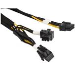 SUPERMICRO 16pin (12VHPWR 2x6+4S) to McHi 2x4Y,PH3.0,30cm,6.25A/p,16#,RoHS (pro H100) GPU Power Cable