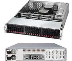 SUPERMICRO 2U SuperStorage server 2xLGA2011-3,24xDIMM, 24x HS HDD (2,5") RAID LSI3008, 2x920W,2x 10GBase-T,IPMI