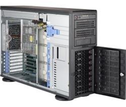 SUPERMICRO A+ Server TWR/4U Epyc 2x 7351 SP3, 16x DDR4, 8x 3,5", 2x1280W(plat), 2x10GbE, IPMI