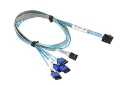 SUPERMICRO Internal MiniSAS HD SFF-8643 to 4 SATA 60/60/60/60cm with Sideband Cable