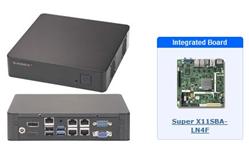 SUPERMICRO mini server Pentium N3700 (4C), 2x DDR3, mSATA, 4x 1Gb LAN, HDMI/DP/VGA, IPMI, 60W PSU
