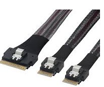 SUPERMICRO Slimline x8 (STR) to 2x Slimline x4 (STR),80CM,100 OHM