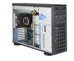 SUPERMICRO Tower/4U CSE-745BAC-R1K23B-SQ 4U, 8x 3.5"/ 2.5" SAS3/SATA3 Backplane for Hot-Swappable Drives, Front I/O Port