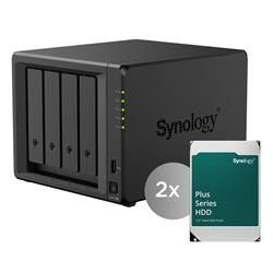 Synology DiskStation DS925neo+, 4-bay NAS, včetně 2ks HDD 6TB (HAT33xx-6T), CPU V1500B, RAM 4GB non ECC, LAN 2x 2.5Gb