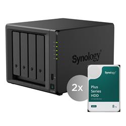 Synology DiskStation DS925neo+, 4-bay NAS, včetně 2ks HDD 8TB (HAT33xx-8T), CPU V1500B, RAM 4GB non ECC, LAN 2x 2.5Gb