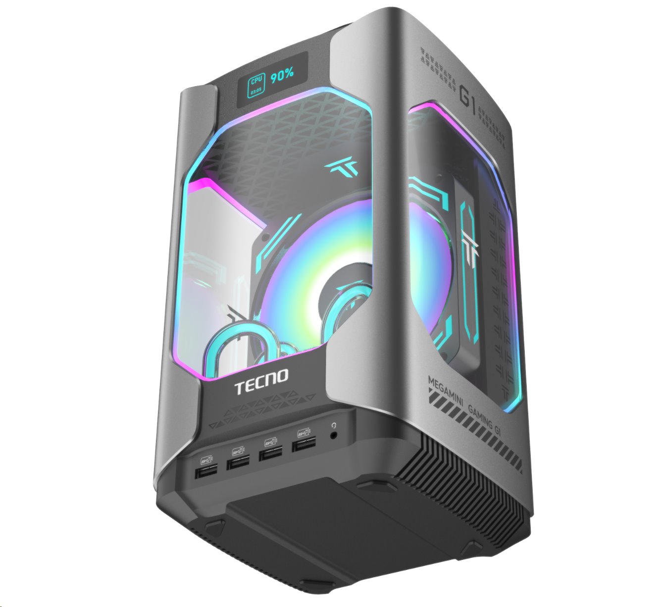 TECNO PC MEGAMINI G1 Intel i9-13900H,32GB DDR5,1TB SSD,RTX4060 8GB,Water Cooling,WiFi6,BT5.2,RJ45 2.5G,2xUSB 3.2,2xUSB