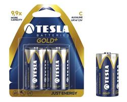 Tesla alkalické GOLD+ baterie C LR14, 2pcs/pack