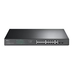 TP-LINK "18-Port Gigabit Easy Smart Switch with 16-Port PoE+PORT: 16× Gigabit PoE+ Ports, 2× Gigabit Non-PoE Ports, 2×