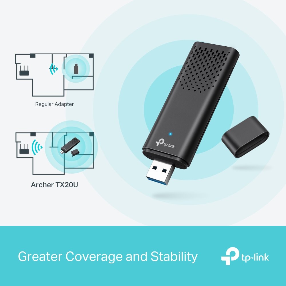 TP-Link Archer TX20U Bezdrátový USB Wi-Fi 6 adaptér