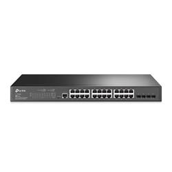 TP-LINK "JetStream™ 24-Port Gigabit L2+ Managed Switch with 4 SFP SlotsPORT: 24× Gigabit RJ45 Ports, 4× Gigabit SFP Slo