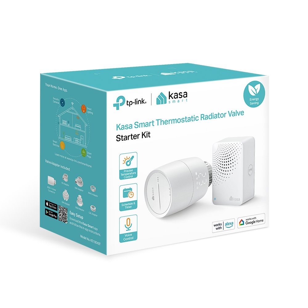 TP-link Kasa KE100 KIT Smart termostatická hlavice, Starter kit