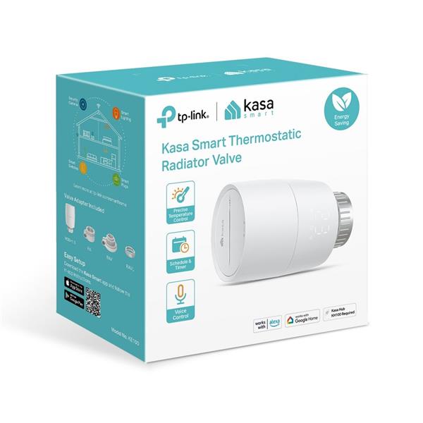 TP-LINK Kasa Smart Thermostatic Radiator ValveSPEC: 1 x Thermostat, 868 MHz, battery powered(2*AA), 5-30? temperature