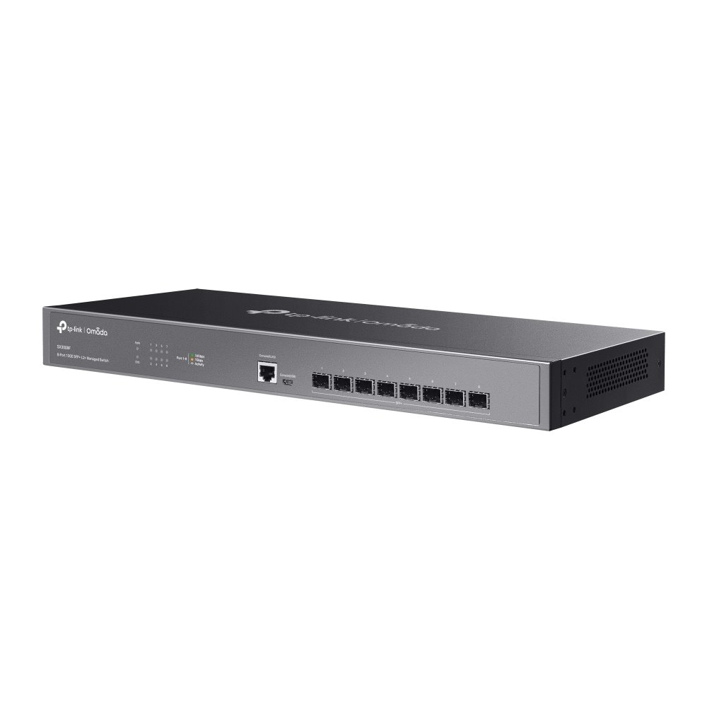 TP-link SX3008F Switch Omada 8SFP+, L2+ Managed, SDN, Static Routing, Rack