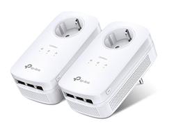 TP-LINK TL-PA8030PKIT AV1300 Passthrough Powerline KIT,Qualcomm, 3 Gigabit Ports, 1300Mbps Powerline , 2*2 MIMO