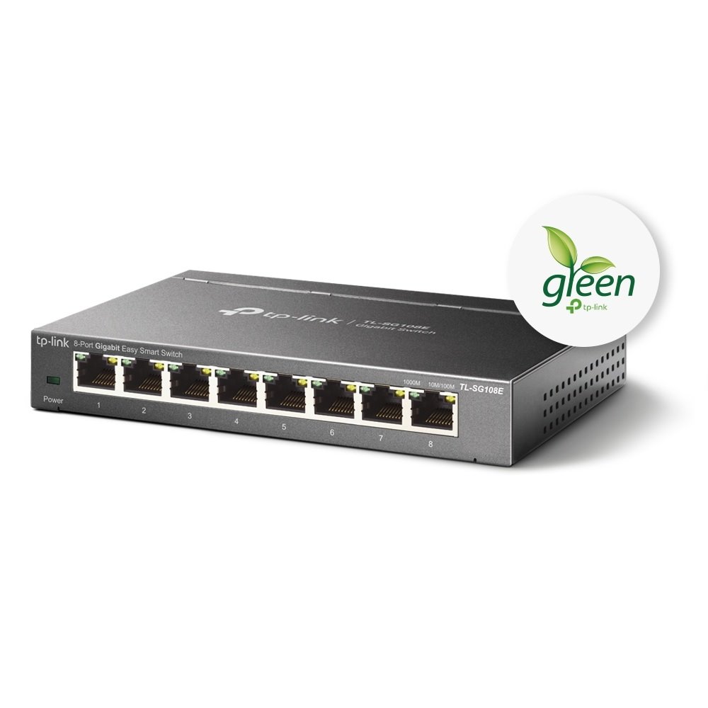 TP-link TL-SG108E Switch 8G, Easy Smart, kovový, VLAN, QoS, Desktop