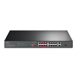 TP-link TL-SL1218P Switch 16x 10/100M, 2G, 1 Combo SFP, 16x PoE+ (150W), Rack