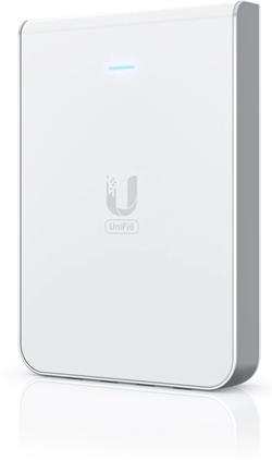 Ubiquiti Přístupový bod Dualband UniFi U6 In-Wall WiFi 6, Swittch 4-port 1Gb, MIMO 2.4 Ghz+ 5 GHz, 1/1x PoE in/out