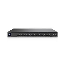 Ubiquiti UniFi Enterprise Audio/Video, enterprise switch pro A/V produkci, 20×10G SFP+, 2×100G QSFP28 uplinks, SMPTE ST
