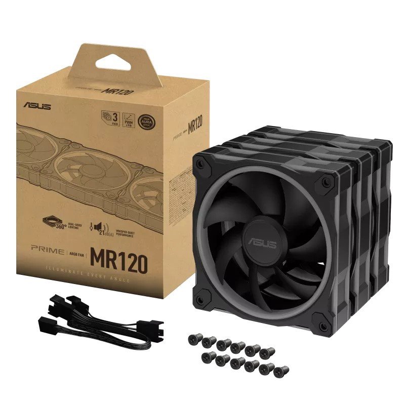 Ventilátor ASUS Prime MR120 FAN ARGB Black 3pack