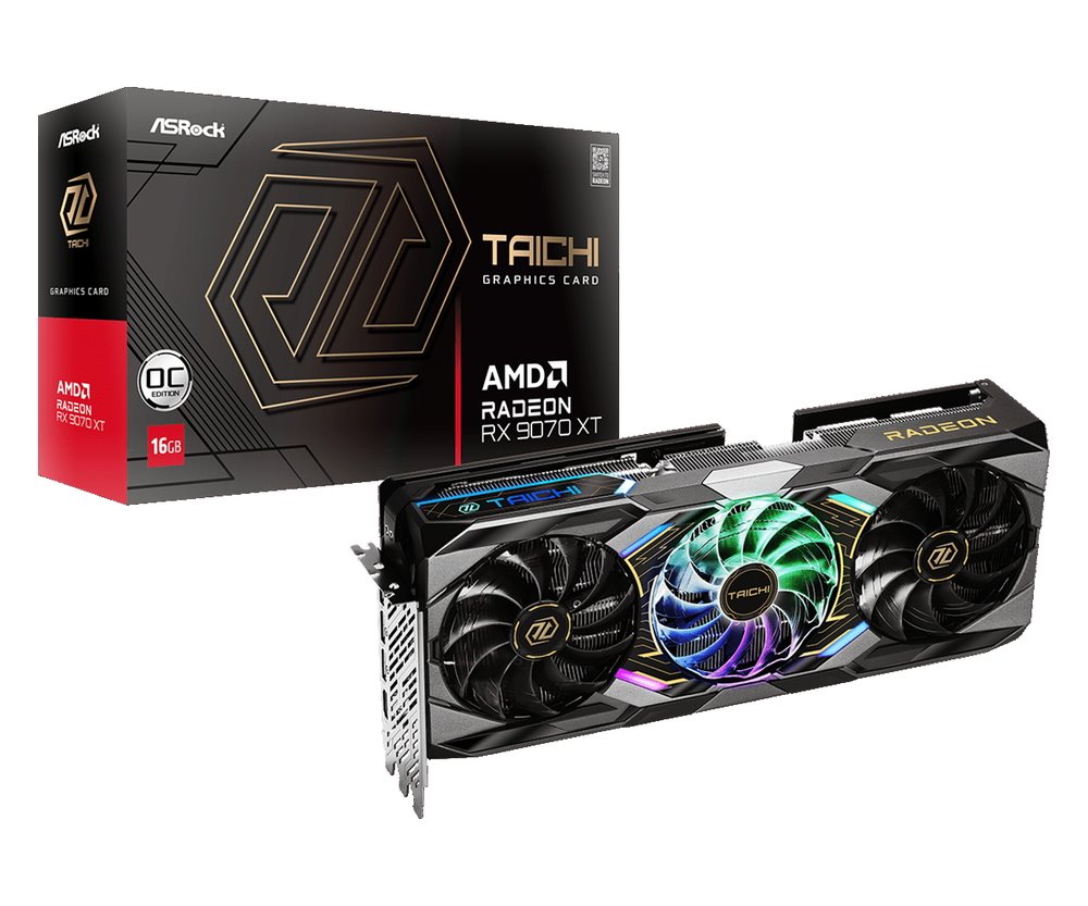VGA Asrock Radeon RX 9070 XT Taichi 16G OC GDDR6