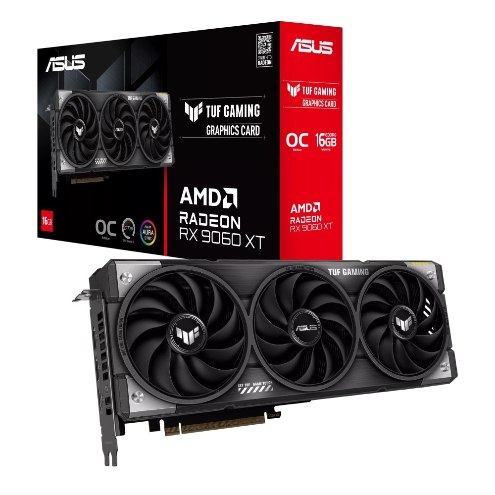 VGA ASUS TUF Gaming Radeon RX 9060 XT 16GB GDDR6 OC