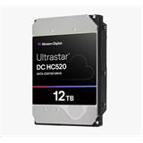 Western Digital Ultrastar DC HC520 3.5in 26.1MM 12000GB 256MB 7200RPM SATA ULTRA 4KN ISE