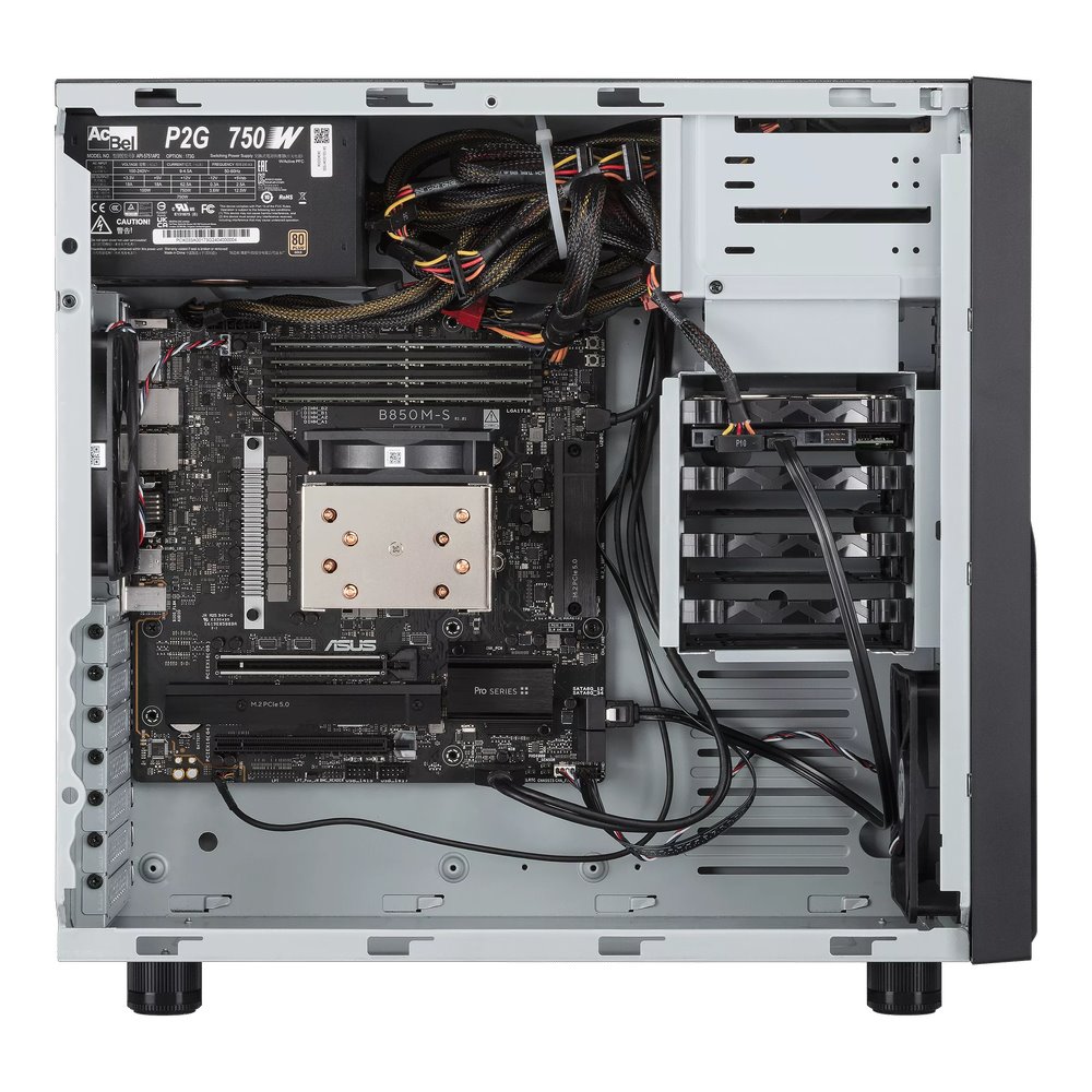 WS ASUS EC Pro ET500A B8, AM5, 4xDDR5, 2xPCIe, 4x2.5"/3.5", 2xM.2, 2x2.5Gb LAN, 750W, Tower 3U