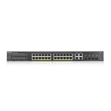 ZyXEL GS2220-28HP,EU region,24-port GbE L2 PoE Switch with GbE Uplink (1 year NCC Pro pack license bundled)